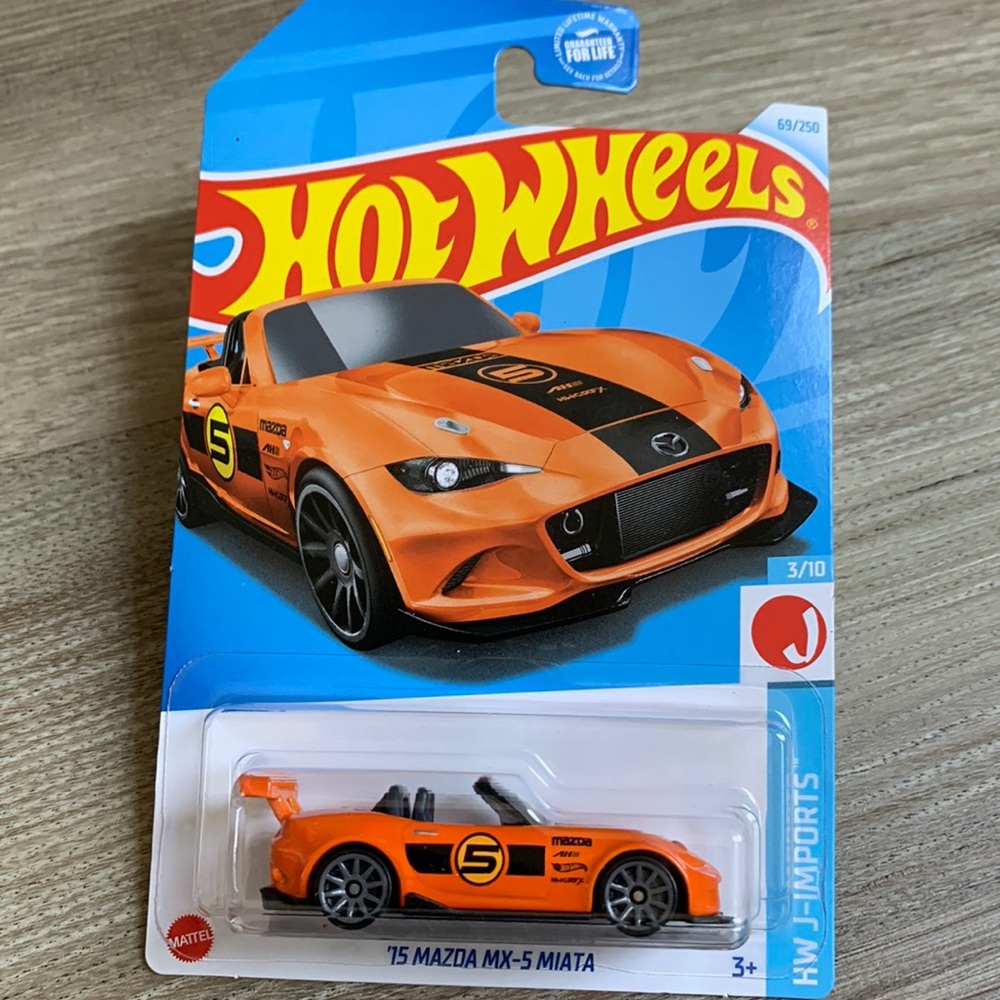 Hot Wheels 15 Mazda MX-5 Miata Orange Car HW J Imports JDM Hotwheels New 2024
